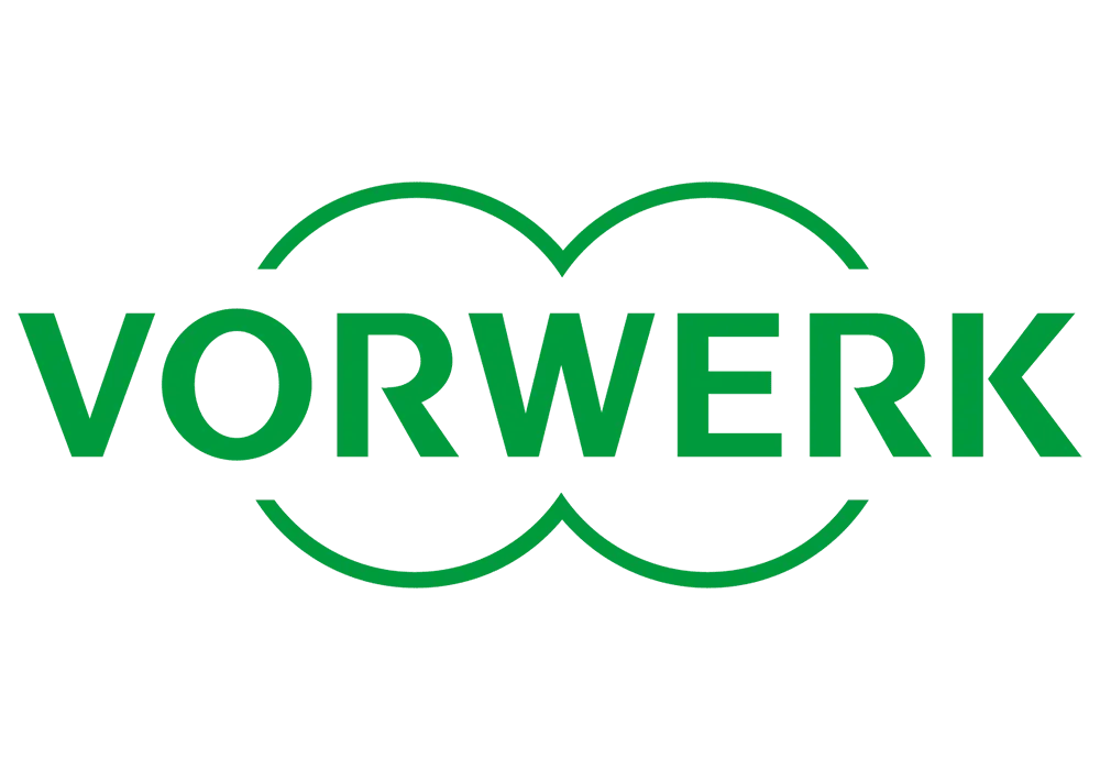 Vorwerk Logo in grüner Schrift auf schwarzem Hintergrund